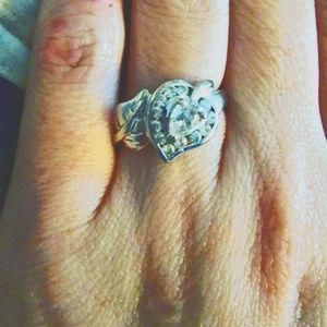 Beautiful silver and diamond ring.